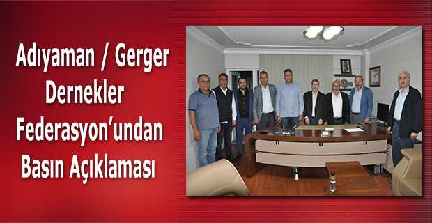 Adıyaman / Gerger Dernekler Federasyonun'dan Basın Açıklaması