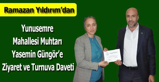  Ramazan Yıldırım'dan Yunusemre Mahallesi Muhtarı Yasemin Güngör'e Ziyaret ve Turnuva Daveti