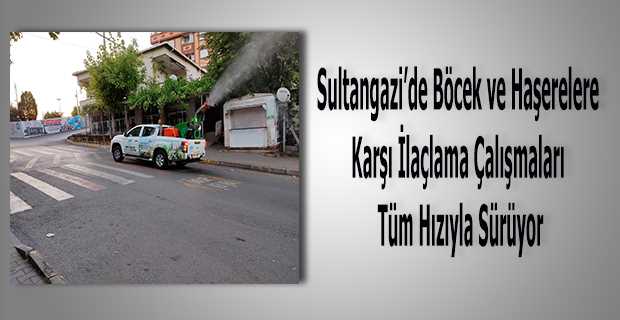 Sultangazi'de böcek ve haşerelere karşı ilaçlama çalışmaları tüm hızıyla sürüyor